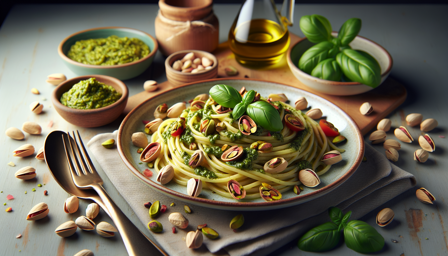 pasta al pesto di pistacchio